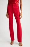 Cinq À Sept Kerry High Waist Pants In Warm Cranberry