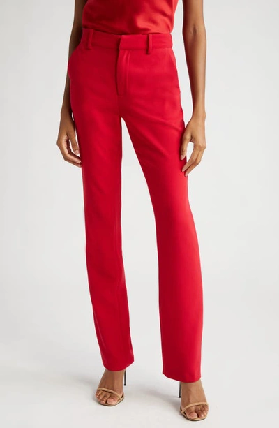 Cinq À Sept Kerry High Waist Pants In Warm Cranberry