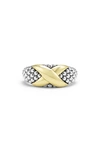 LAGOS 18K GOLD & STERLING SILVER CAVIAR BEAD RING