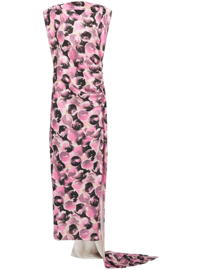 Prada Graphic-print Sleeveless Dress In Pink