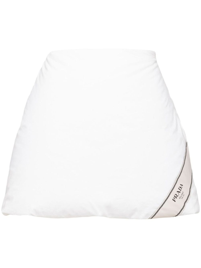 PRADA PADDED COTTON MINISKIRT