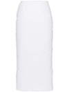 Prada Padded Pencil Skirt In White