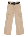 DKNY BELTED STRAIGH-LEG TROUSERS