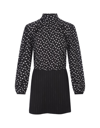 Msgm Hybrid Polka-dot Mini Dress In Nero