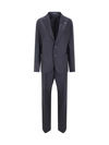 Tagliatore Blue Single-breasted Tuxedo With Vest In B3406