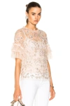 NEEDLE & THREAD CONSTELLATION LACE TOP IN PINK, NEUTRALS.,TO0011PF17