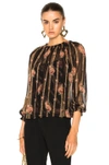 NEEDLE & THREAD NEEDLE & THREAD VICTORIAN STRIPE TOP IN BLACK,FLORAL,STRIPES,TO0005PF17