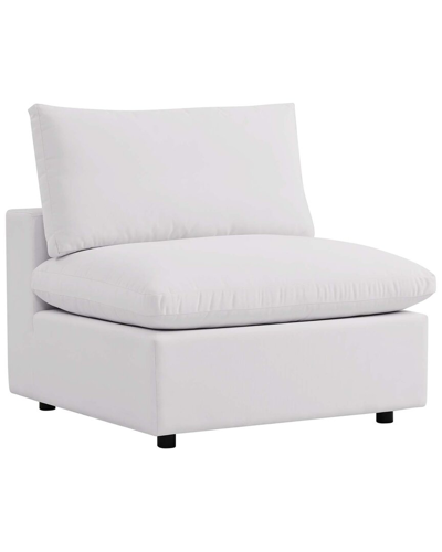 Modway Commix Overstuffed Outdoor Patio Armless Chair In White