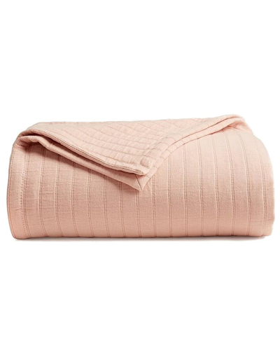 Truly Soft Channel Organic Blanket In Blush