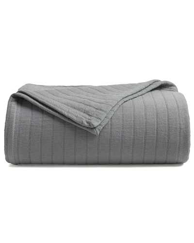 Truly Soft Channel Organic Blanket In Gray