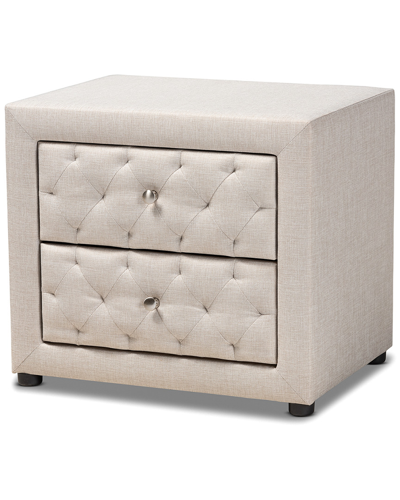 Design Studios Lepine Light Beige 2-drawer Wood Nightstand