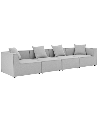 Modway Saybrook Outdoor Patio Upholstered 4-piece Sectional Sofa In Gray