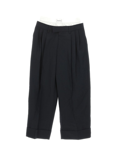 Alexander Wang Layered Tailored Trousers In Black