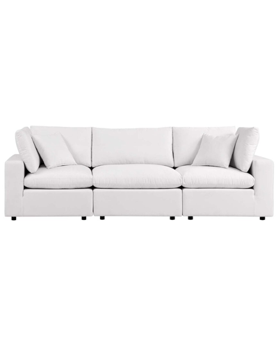 Modway Commix Overstuffed Outdoor Patio Sofa In White