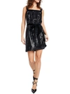 BAR III WOMENS SEQUINED MINI COCKTAIL AND PARTY DRESS