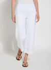 LYSSÉ COASTAL WIDE LEG FRINGE PANTS IN WHITE