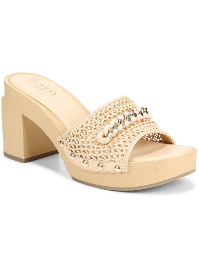 Franco Sarto Capri  Womens Dressy Slip On Block Heels In Crudo Fabric
