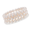 Ross-simons Cultured Pearl Jewelry Set: 3 Stretch Bracelets In Gold