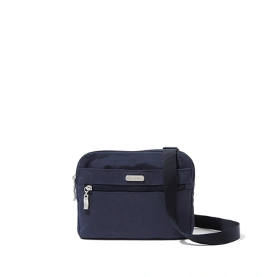 Baggallini Double Zip Medium Crossbody In Blue