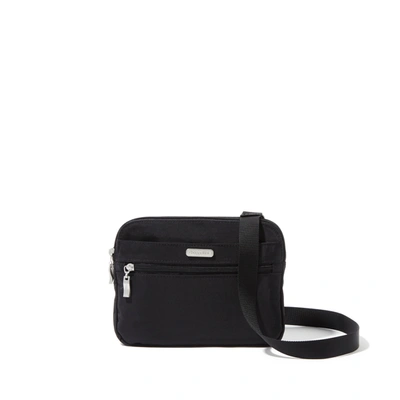 Baggallini Double Zip Medium Crossbody In Black