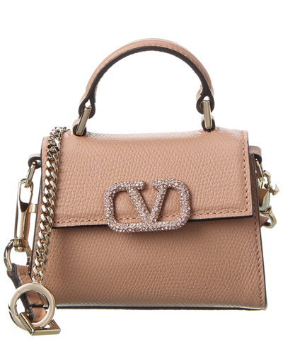 Valentino Garavani Vsling Micro Leather Shoulder Bag In Pink