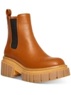 Madden Girl Pheobe Lug Sole Chelsea Booties In Brown