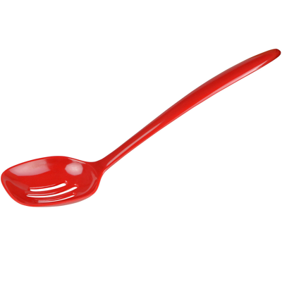 Gourmac 12-inch Melamine Slotted Spoon In Red