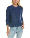 Autumn Cashmere Distressed Scallop Sweater In Blue