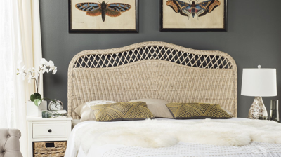 Safavieh Sephina Antique Grey Rattan Headboard