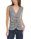Chaser Shirred Tank In Grey