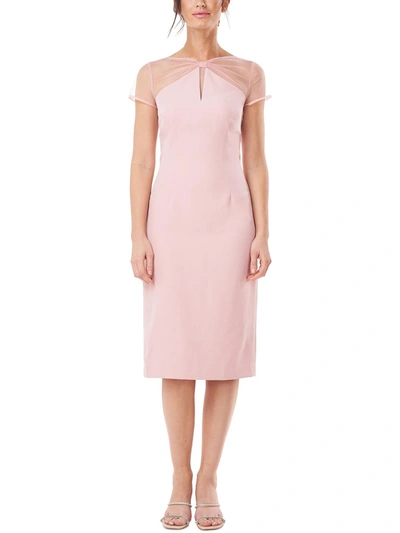 Js Collections Womens Knit Mesh Shift Dress In Pink