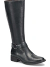 BORN SADDLER WOMENS LEATHER WIDE CALF KNEE-HIGH BOOTS