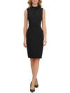 Calvin Klein Tie-neck Sheath Dress In Black