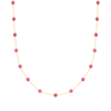 Rs Pure By Ross-simons Pink Tourmaline Bead Station Necklace In 14kt Yellow Gold In Multi
