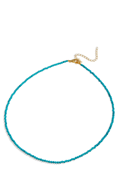 Savvy Cie Jewels Blue Turquoise Stone Neck. In Green