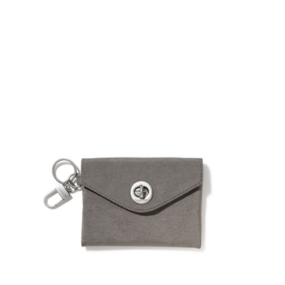 Baggallini On The Go Envelope Case - Medium Pouch Keychain Wallet In Silver