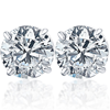 Pompeii3 1 1/2ct Lab Grown Diamond Studs 14k White Gold Earrings In Multi
