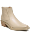 Franco Sarto Forta Womens Zipper Square Toe Ankle Boots In Brown