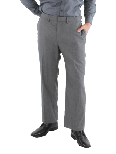 J.m. Haggar Mens Stretch Work Dress Pants In Grey