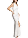 Dress The Population Georgina One-shoulder Crepe Gown In White