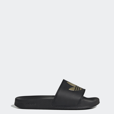 Adidas Originals Adilette Lite Trefoil-logo Slides In Black