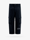 44 Label Group M Black And White Cotton Cargo Pants In Black