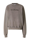 Acne Studios Logo Detailed Crewneck Sweatshirt In Grey