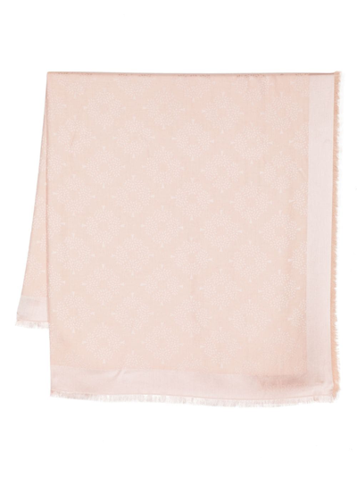 Mulberry Tree Square Monogram-pattern Scarf In Pink