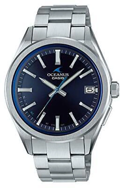 Pre-owned Casio Oceanus Classic Line Ocw-t200s-1ajf Solar Men's Silver Watch Japan