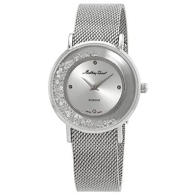 Pre-owned Mathey-tissot Electra Quartz Diamond Silver Dial Ladies Watch D983sai