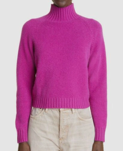 Pre-owned The Elder Statesman $995  Women's Purple Cashmere Crewneck Sweater Size Xl