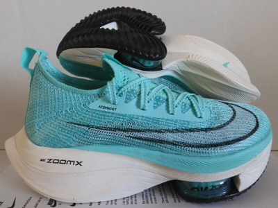 Pre-owned Nike Wmns  Zoom Alphafly Next% Hyper Turquise-white-black Sz 7 [cz1514-300] In Green