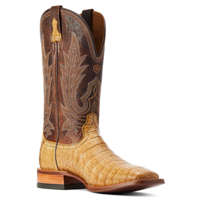 Pre-owned Ariat ® Men's Brown Gunslinger Caiman Square Toe Boots 10042476