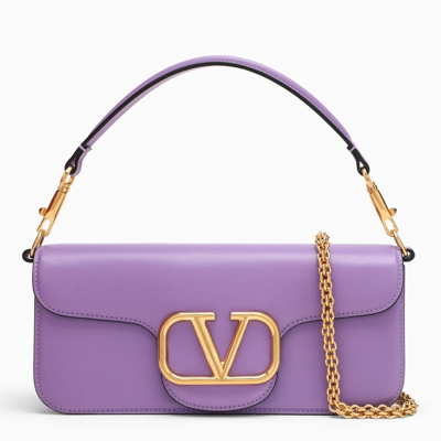 Valentino Garavani Wisteria Locò Shoulder Bag With Chain In Purple